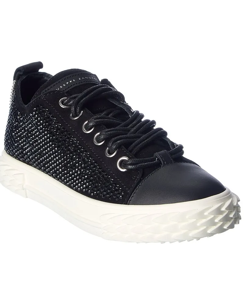 Giuseppe Zanotti Blabber Suede & Leather Sneaker Black