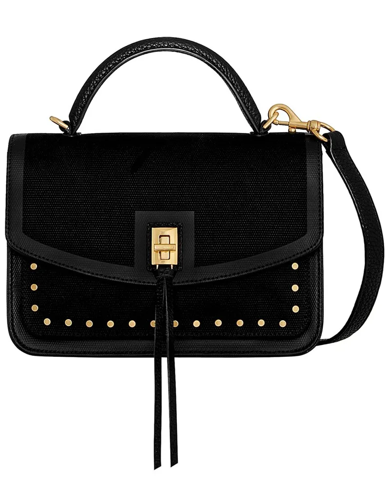 Rebecca Minkoff Darren Surplus Canvas & Leather Crossbody Black