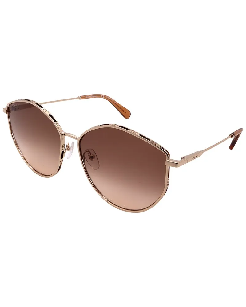 Ferragamo Women's SF264S 60mm Sunglasses Gold
