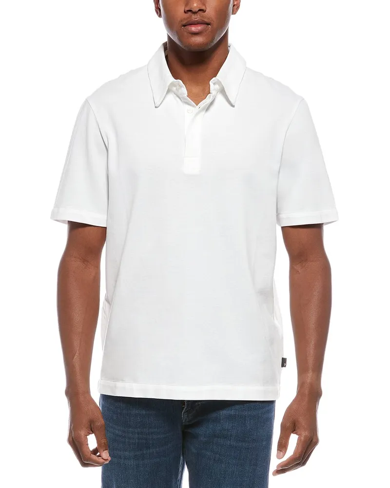 7 for all mankind Pique Polo Shirt White
