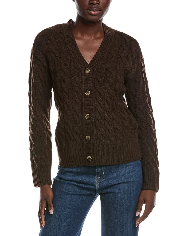 Vince Camuto Cable Cardigan Brown