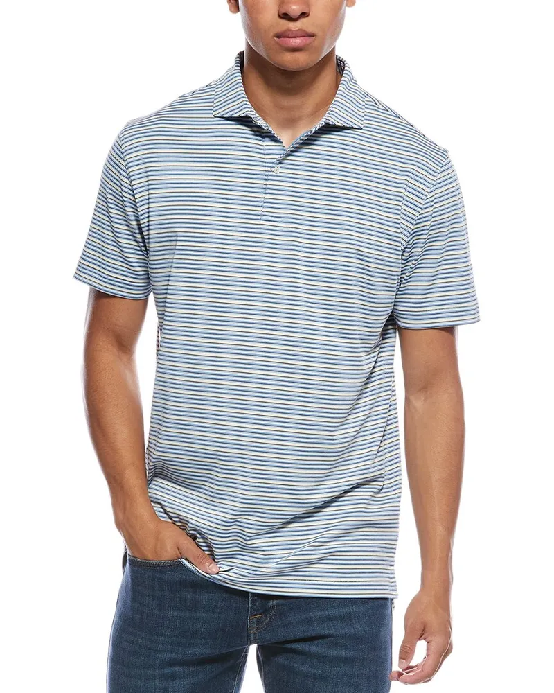 Peter Millar Cadence Performance Jersey Polo Shirt Blue