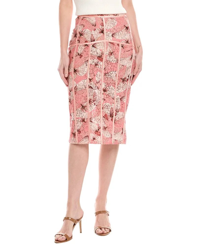 Elisabetta Franchi Lace Skirt Pink