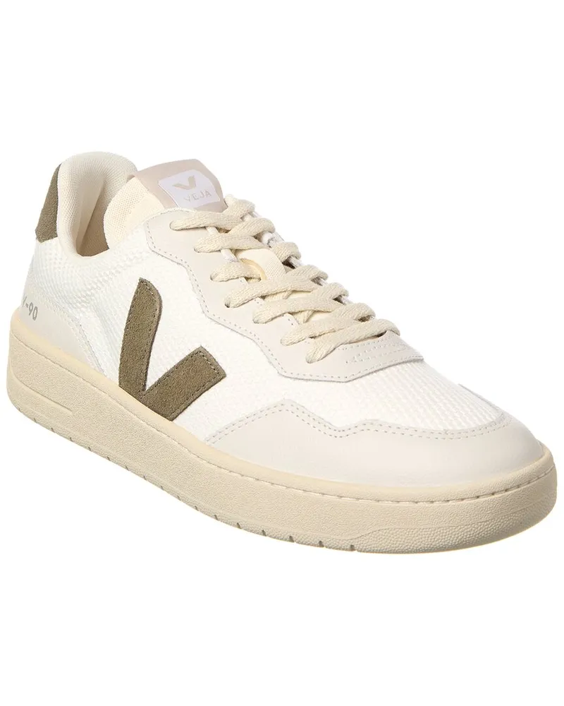 VEJA V-90 B-Mesh & Leather Sneaker White