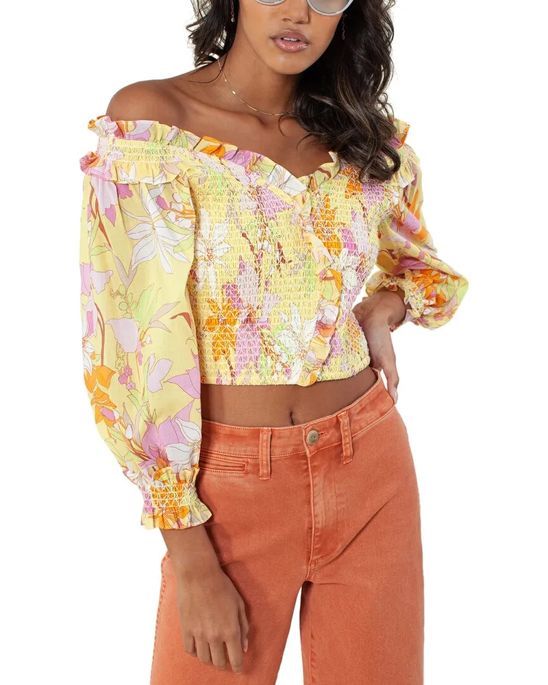 Hale Bob Smocked Top Nocolor