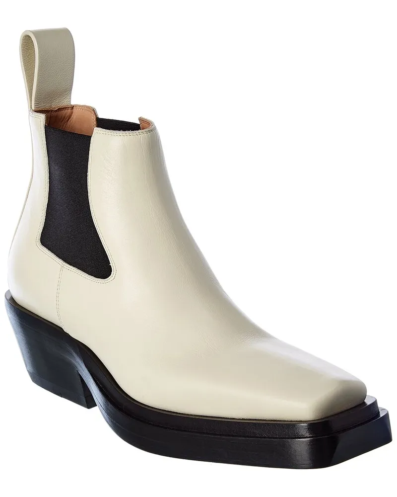 Bottega Veneta The Lean Leather Boot White