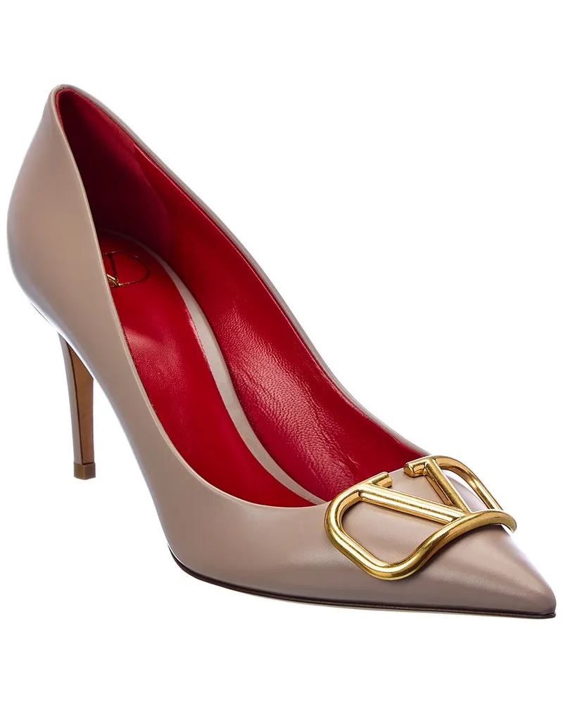 Valentino Garavani VLogo Signature 80 Leather Pump Pink