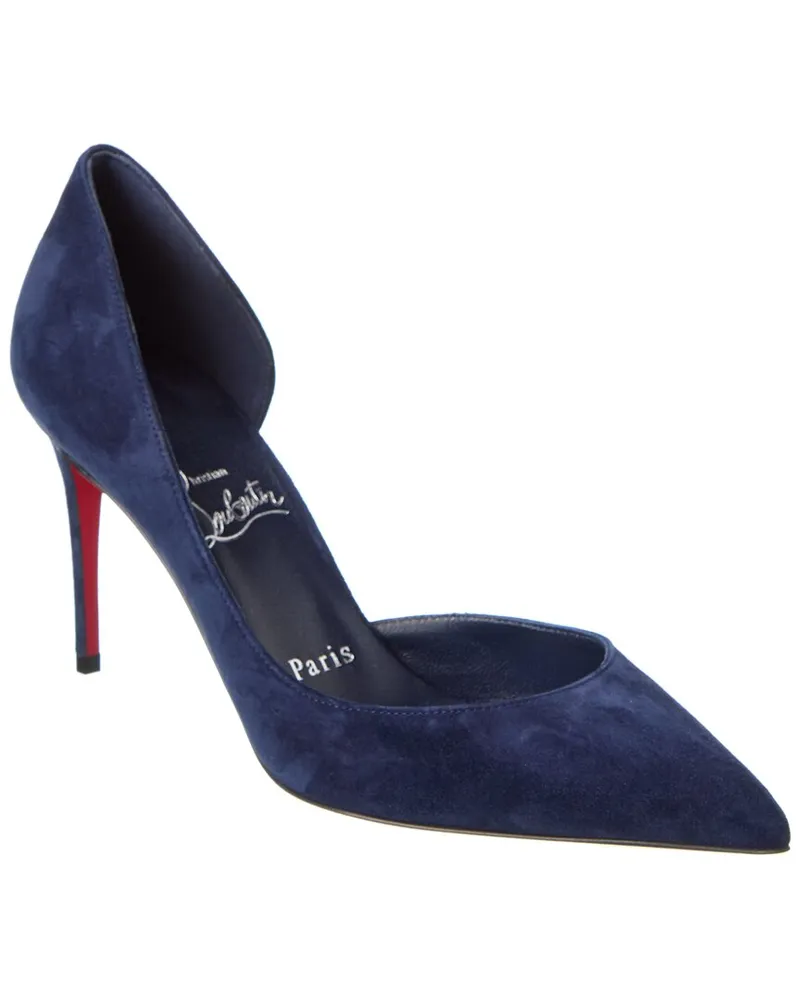 Christian Louboutin Iriza 85 Suede Pump Blue