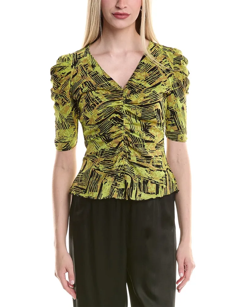 Diane von Furstenberg Melisse Reversible Top Green