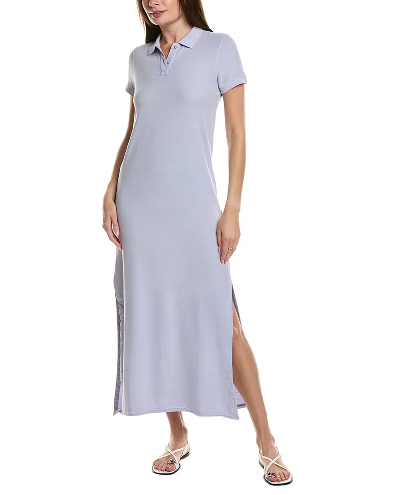 ATM Pique Polo Dress Purple