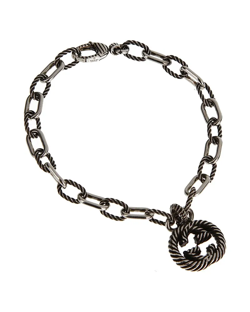 Gucci Silver Interlocking GG Bracelet Nocolor