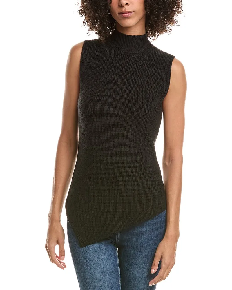 Rag & Bone Gretchen Asymmetrical Wool-Blend Sweater Black
