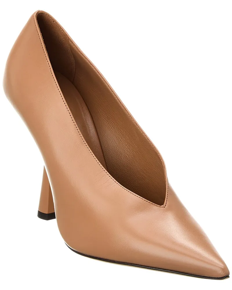 Jimmy Choo Maryanne 100 Leather Pump Brown