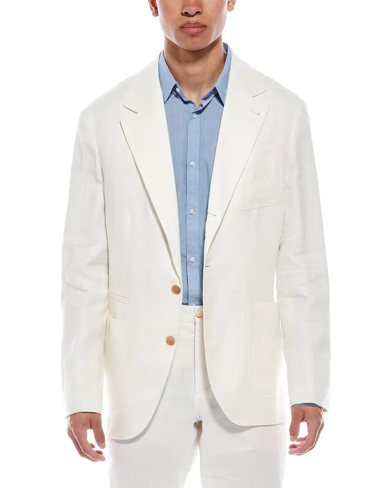 Brunello Cucinelli Linen & Wool-Blend Blazer Nocolor