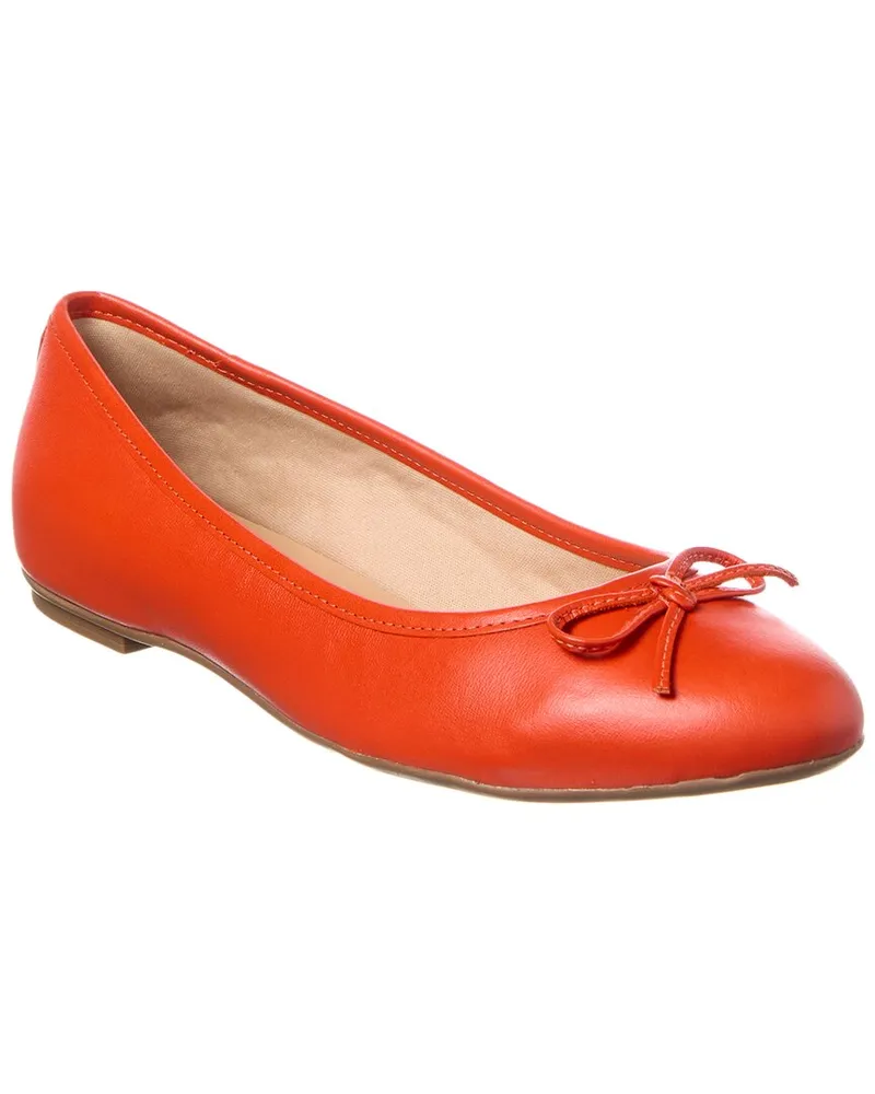 French Soule Emerald Leather Flat Orange