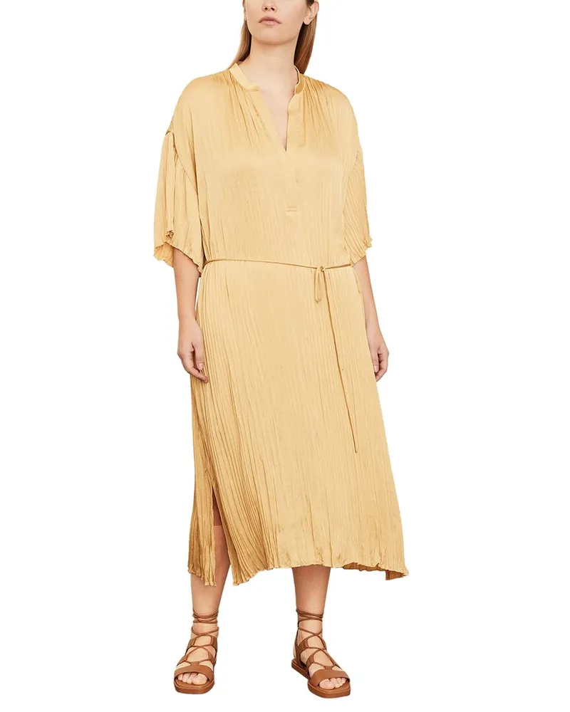 Vince Plus Crushed Band Collar Dress Nocolor