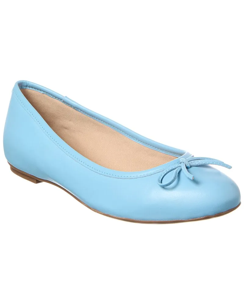 French Soule Emerald Leather Flat Blue