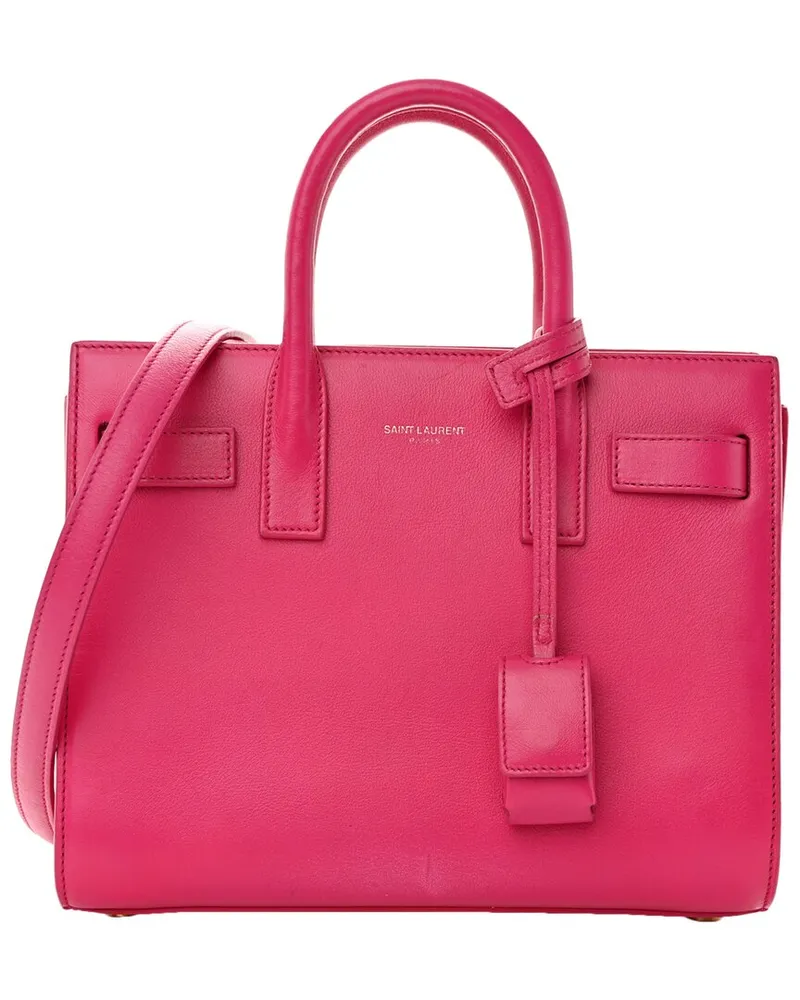 Saint Laurent Bubblegum Calfskin Leather Nano Sac De Jour (Authentic Pre-  Loved Nocolor