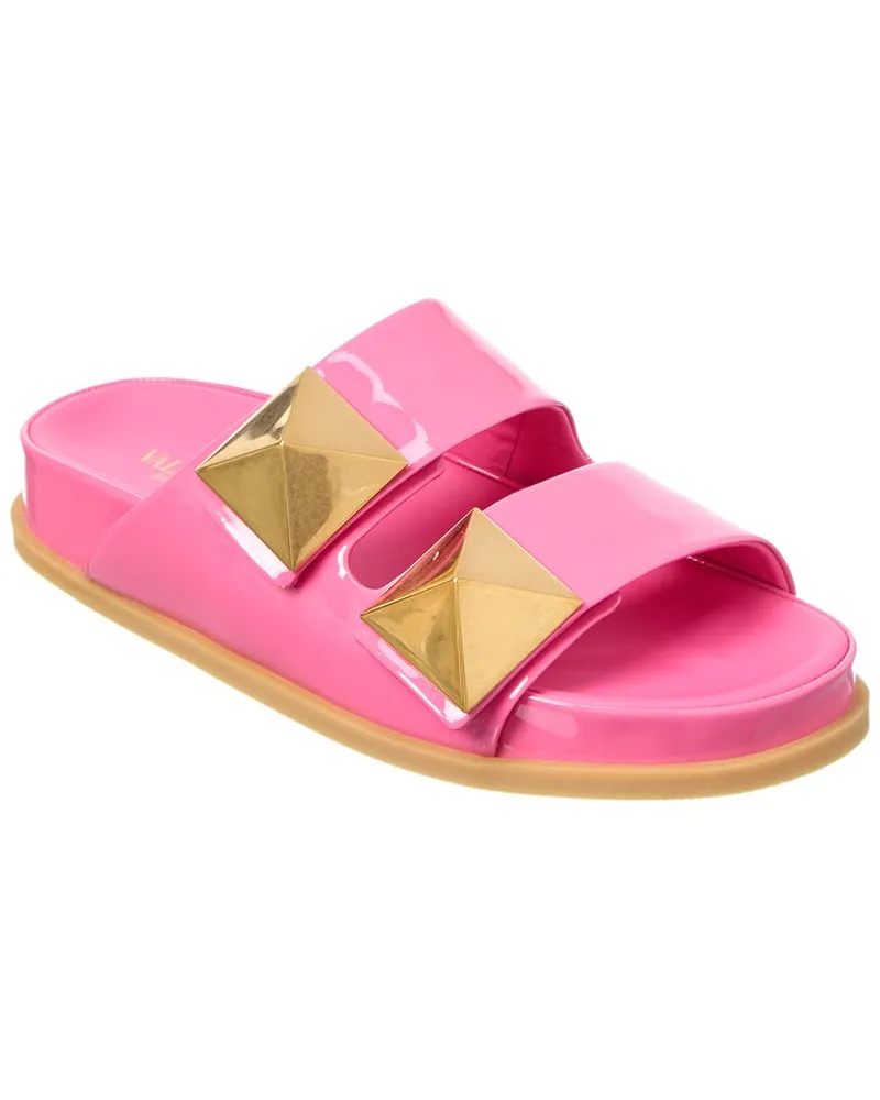 Valentino Garavani Roman Stud Patent Slide Pink