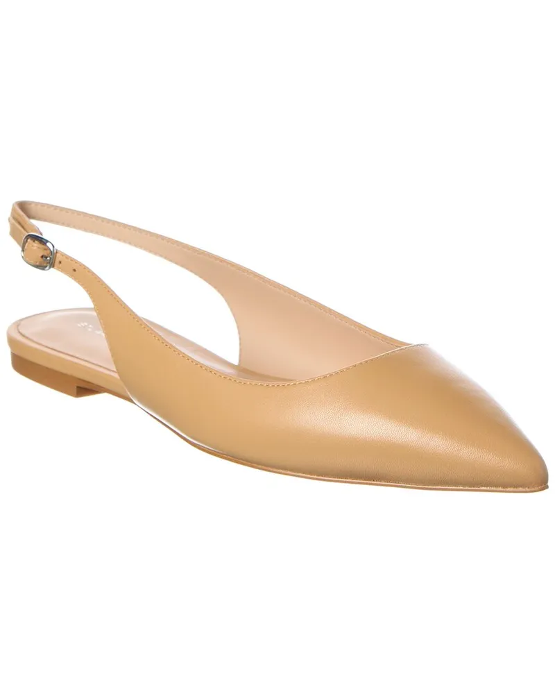Stuart Weitzman Mara Leather Slingback Flat Pink