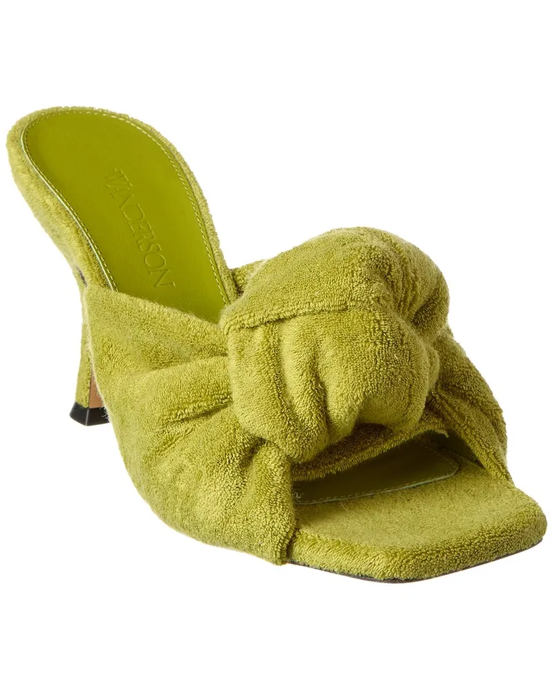 J.W.Anderson Knot Terry Cloth Sandal Green