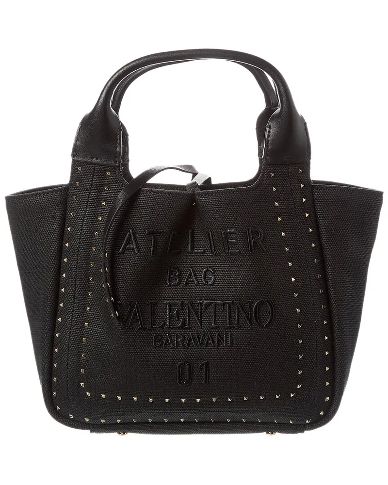 Valentino Garavani Atelier Canvas & Leather Tote (Authentic Pre-Loved Nocolor
