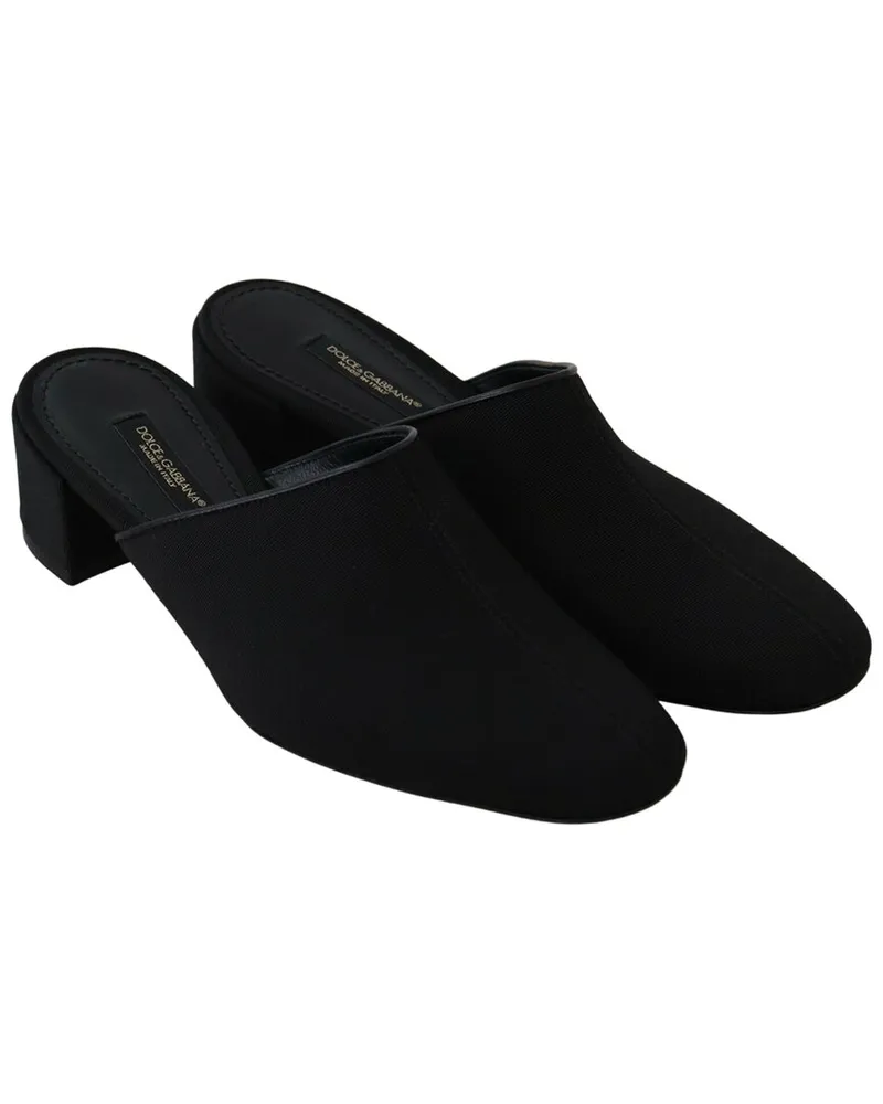 Dolce & Gabbana Grosgrain & Leather Sandal Black