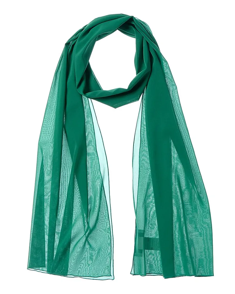 Dolce & Gabbana Chiffon Silk-Blend Scarf Green