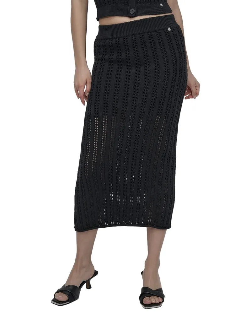 DKNY Cable Pointelle Stitch Skirt Nocolor