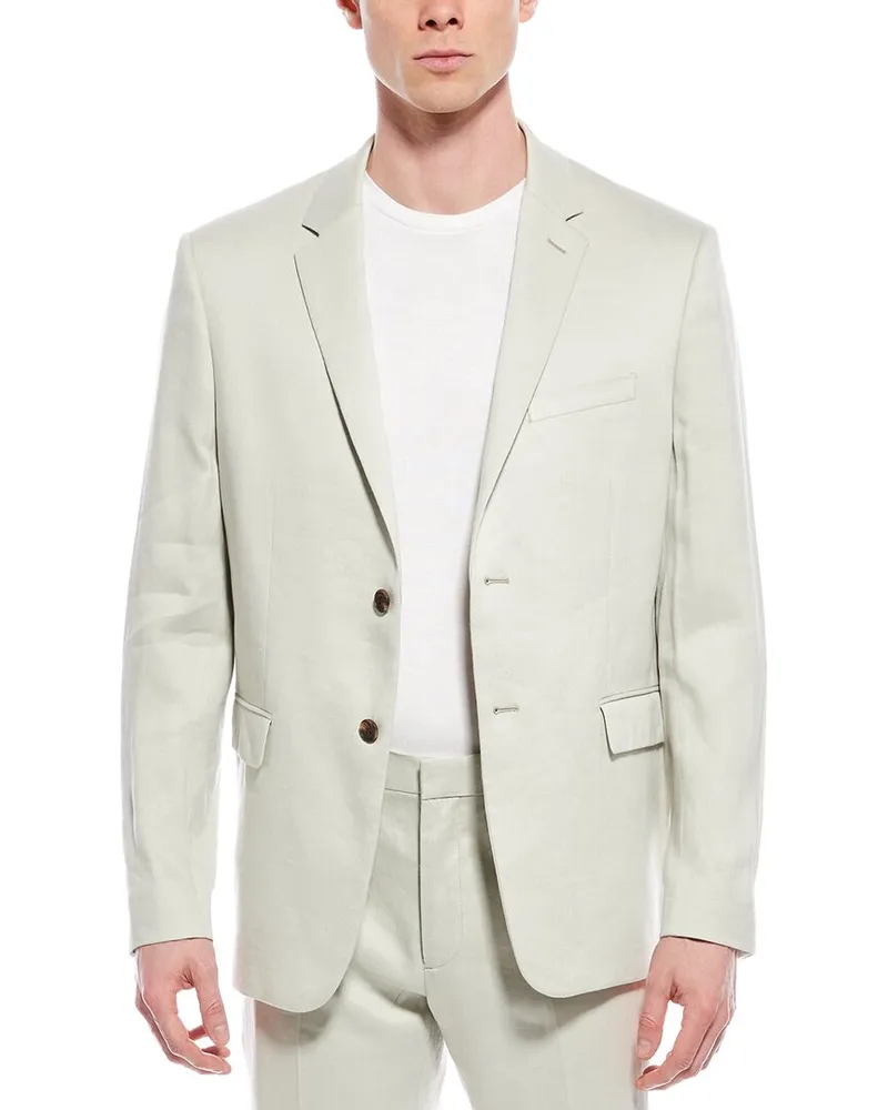 Theory Morton Linen-Blend Blazer Beige