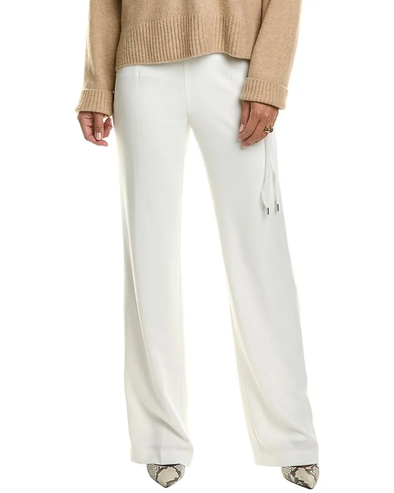 Elie Tahari Crepe Side Tie Pant White