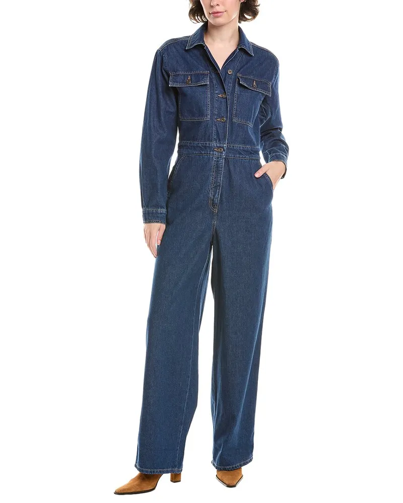 Max Mara Pirania Denim Jumpsuit Blue