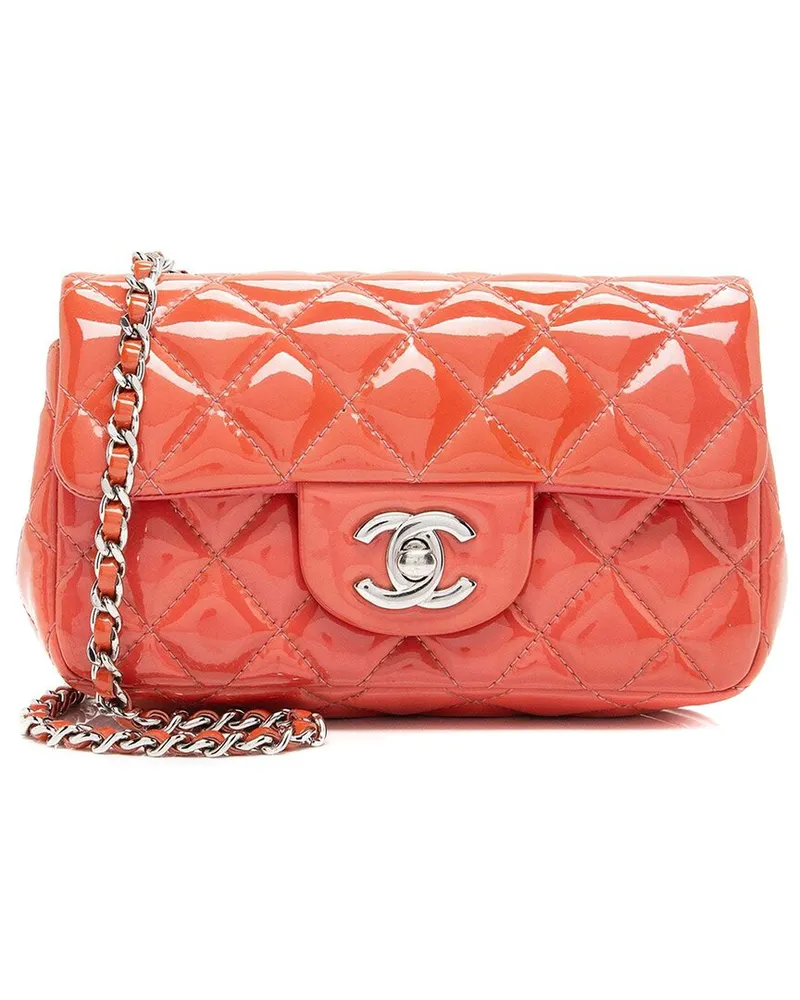 Chanel Pink Patent Leather Rectangular Extra Mini Flap Bag (Authentic Pre-Loved Nocolor