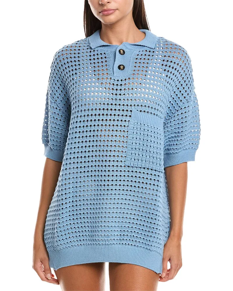 Haight Joana Knit Shirt Blue