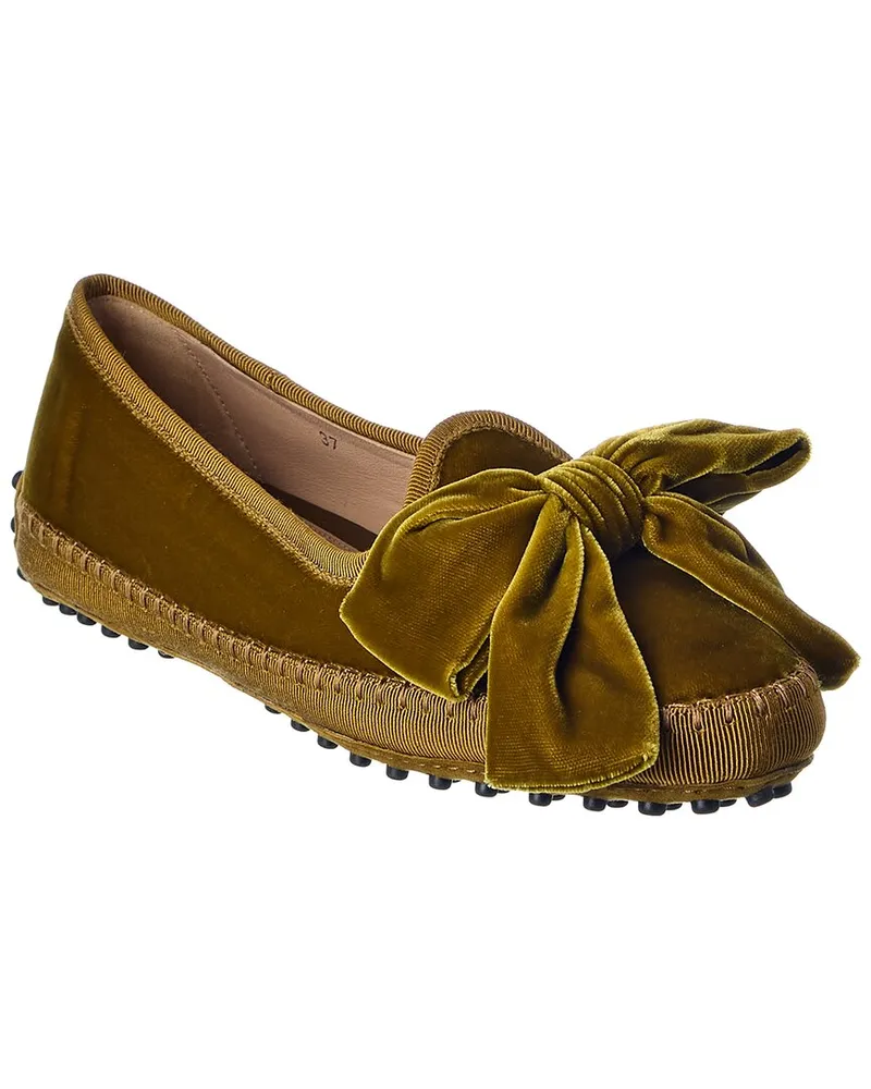 TOD'S TOD’s Gommino Velvet Loafer Green