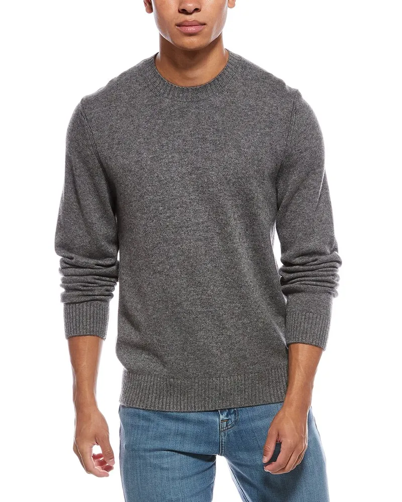 Vince Classic Wool & Cashmere-Blend Crewneck Sweater Grey