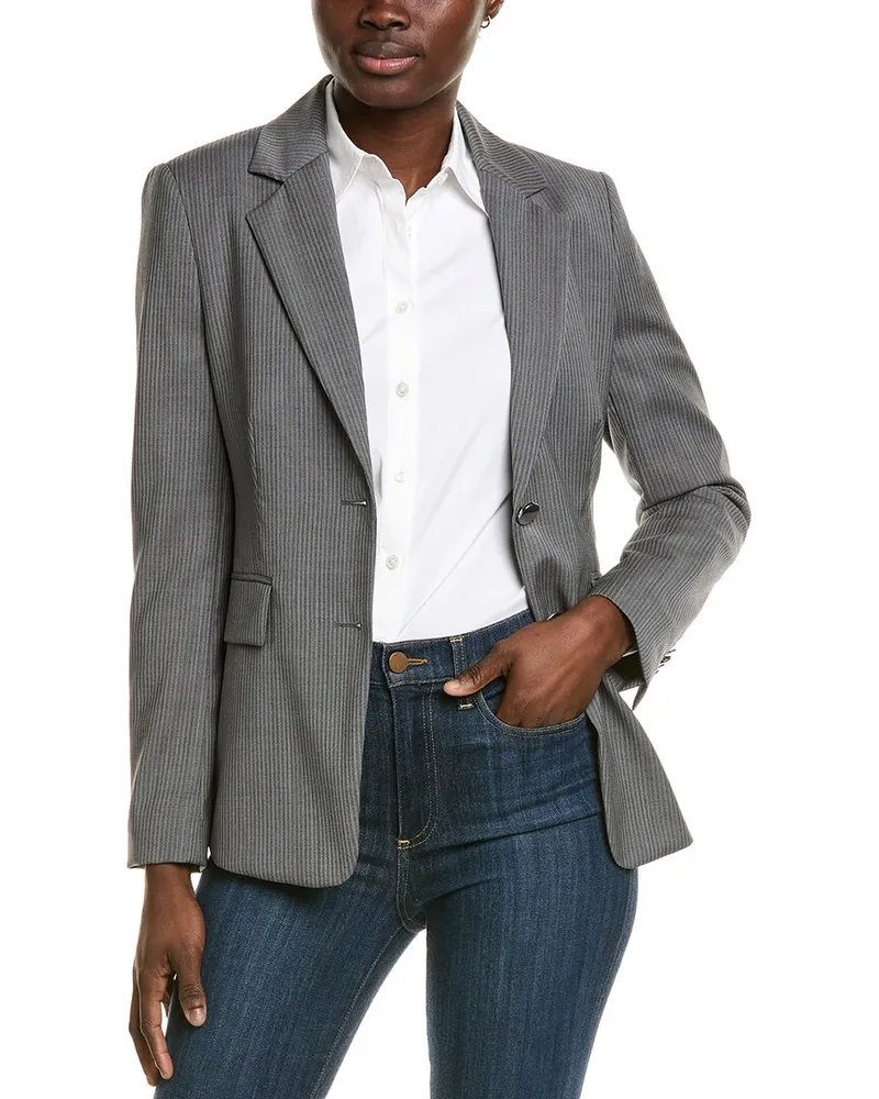HUGO BOSS Jabielle Wool Blazer Grey