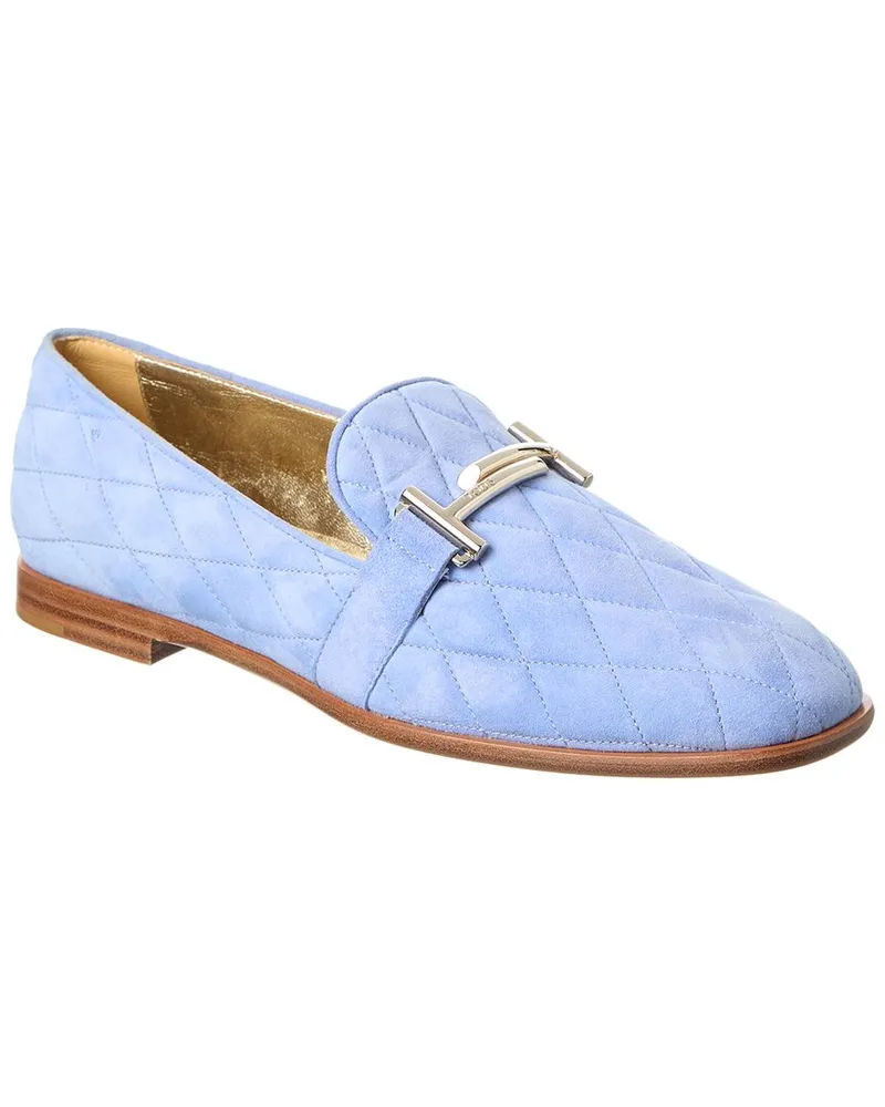 TOD'S TOD’s Quilted Suede Loafer Blue