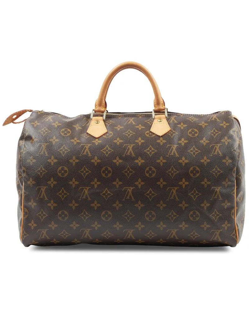Louis Vuitton Monogram Canvas Speedy 40 (Authentic Pre-Loved Brown