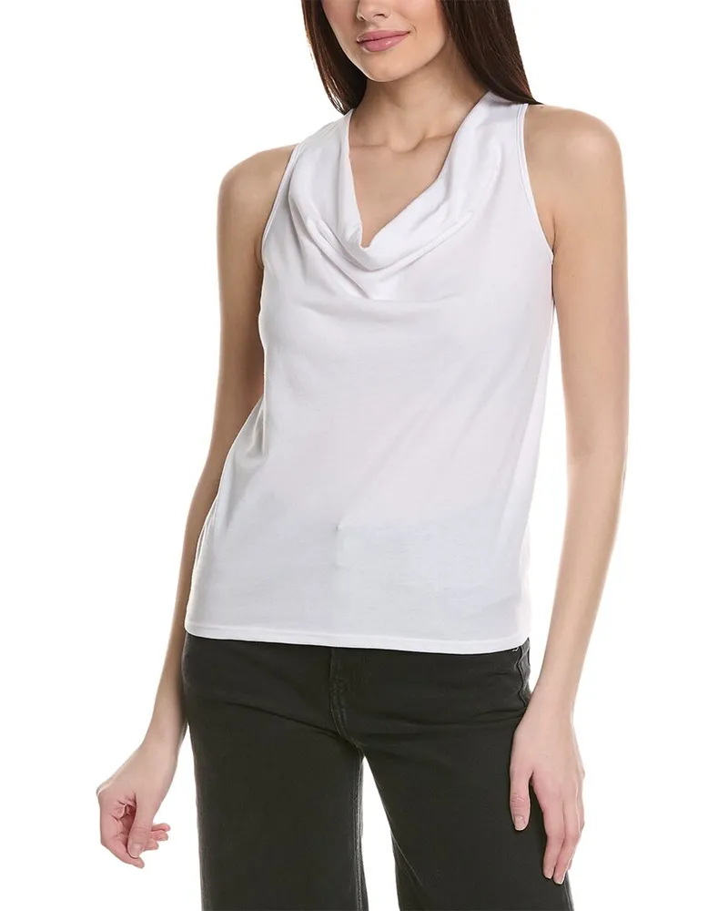 Michael Stars Loretta Drape Neck Top White