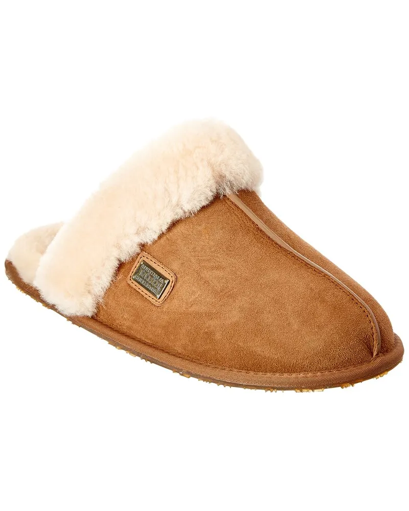 Australia Luxe Closed Mule Suede Slipper Brown