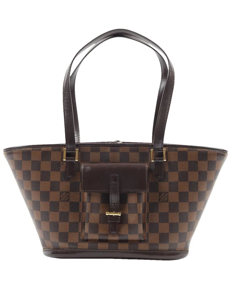 Louis Vuitton Brown Damier Ebene Coated Canvas Manosque PM (Authentic Pre-  Loved Nocolor