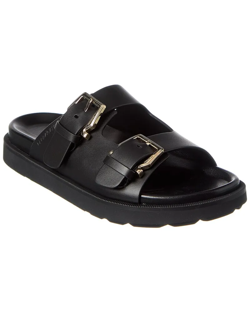 Ferragamo Leather Sandal Black