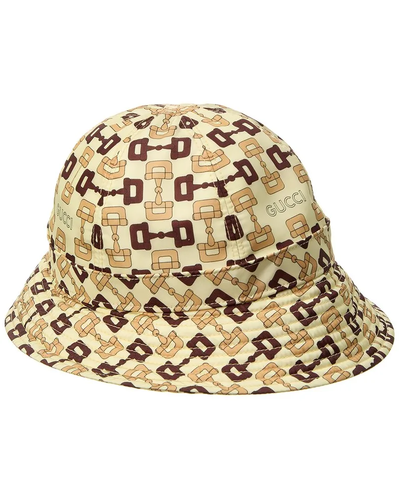 Gucci Horsebit Print Bucket Hat Brown