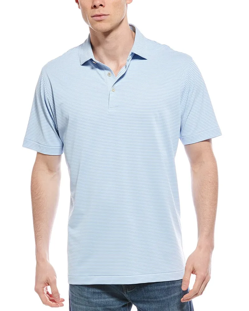 Peter Millar Grace Performance Mesh Polo Shirt Blue