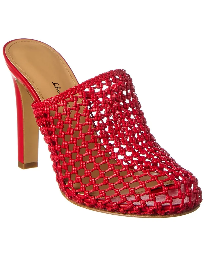 Ferragamo Leather Mule Red