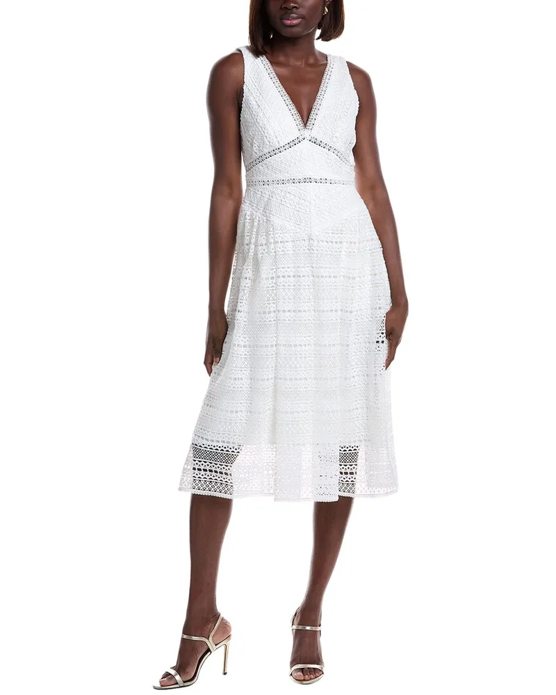 Monique Lhuillier Lace A-Line Dress Nocolor