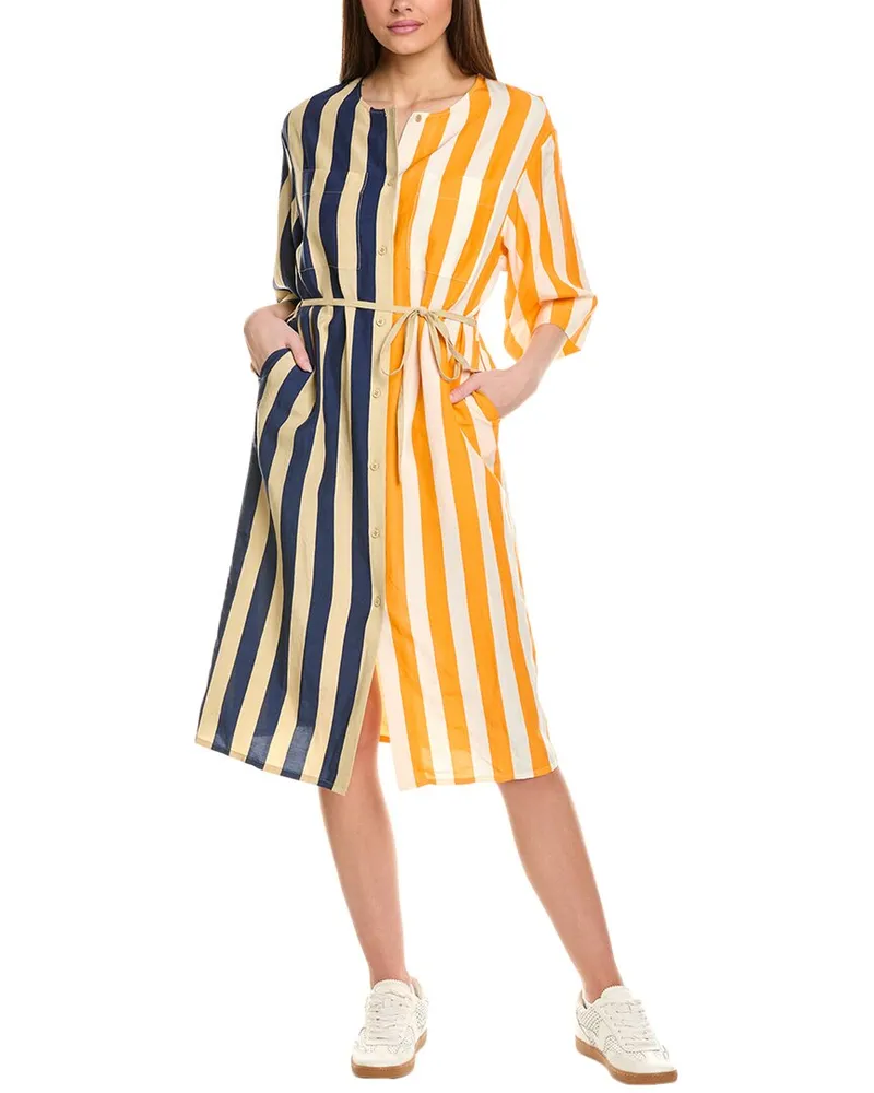 Marimekko Markkinat Merirosvo Linen-Blend Maxi Dress Orange