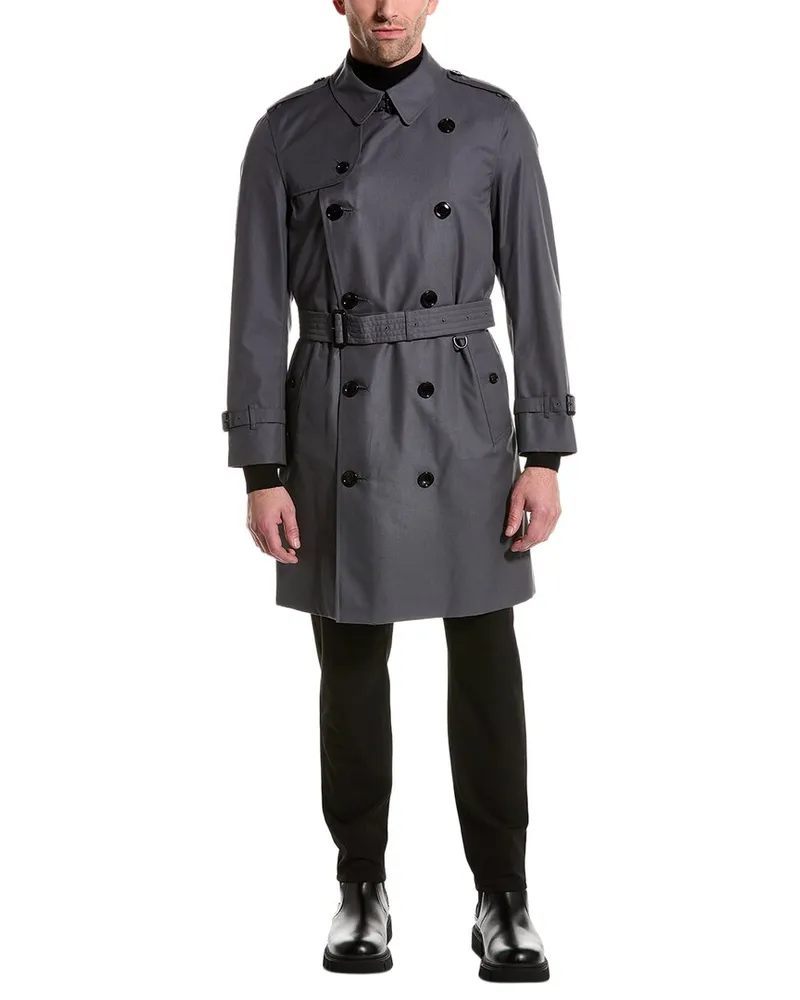 Burberry Short Trench Coat Grey