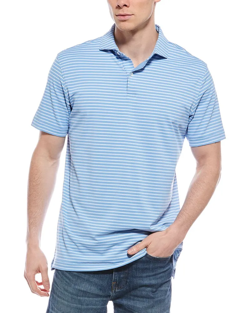 Peter Millar Bridge Performance Jersey Polo Shirt Blue